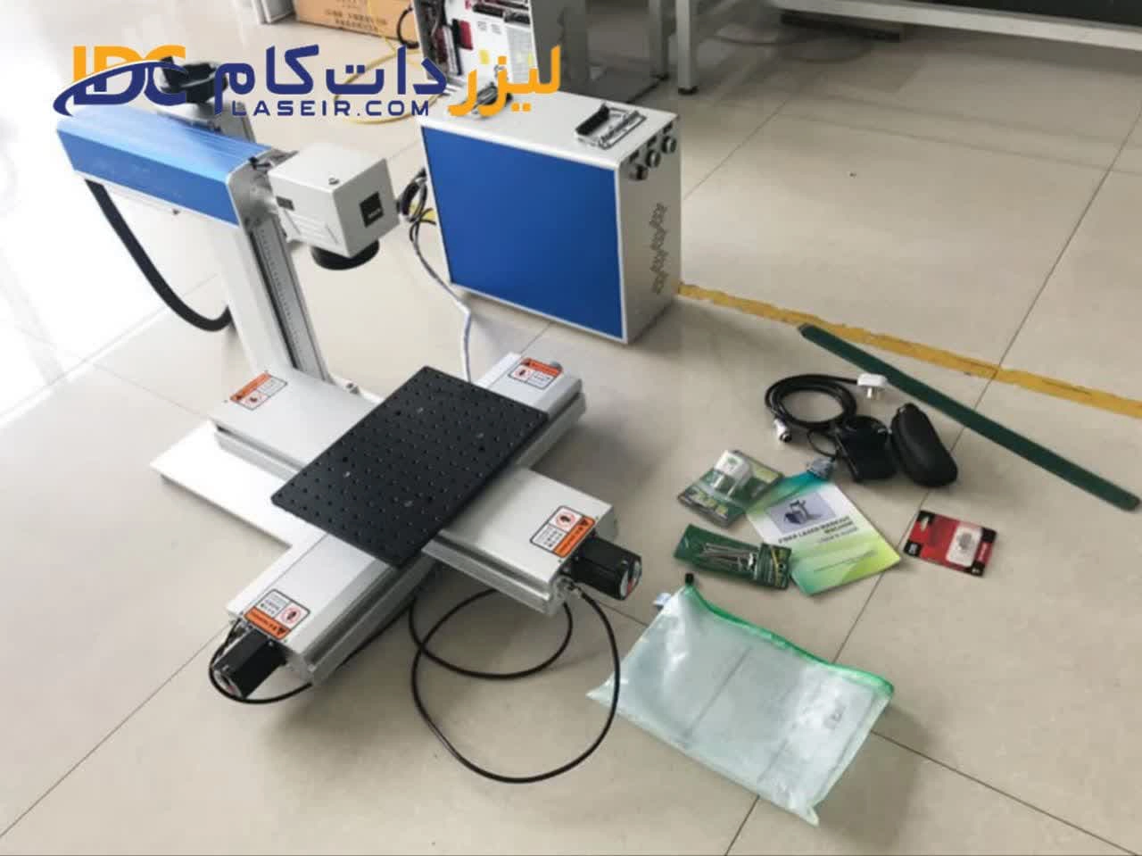 دستگاه لیزر فایبر با میز متحرک XY