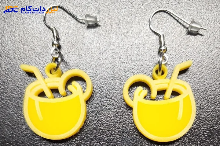 ساخت گوشوار با دستگاه لیزر