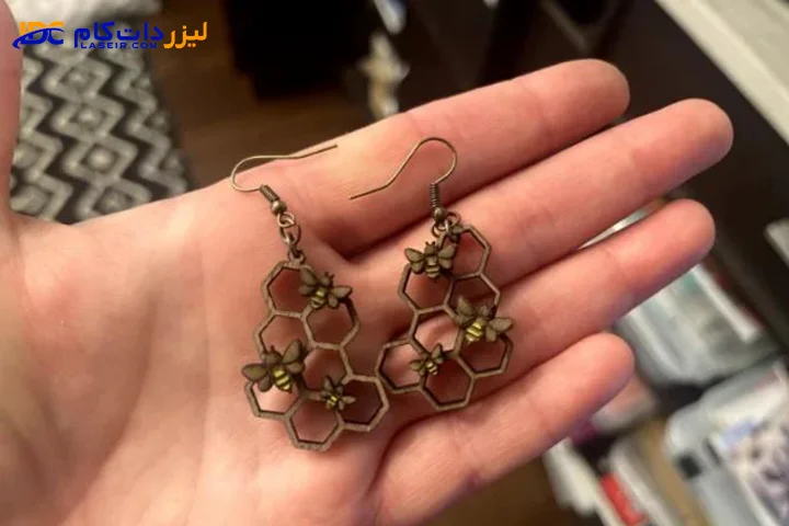 ساخت گوشواره با دستگاه لیزر