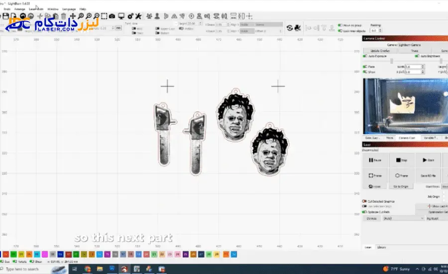 برش گوشواره طلا با لیزر